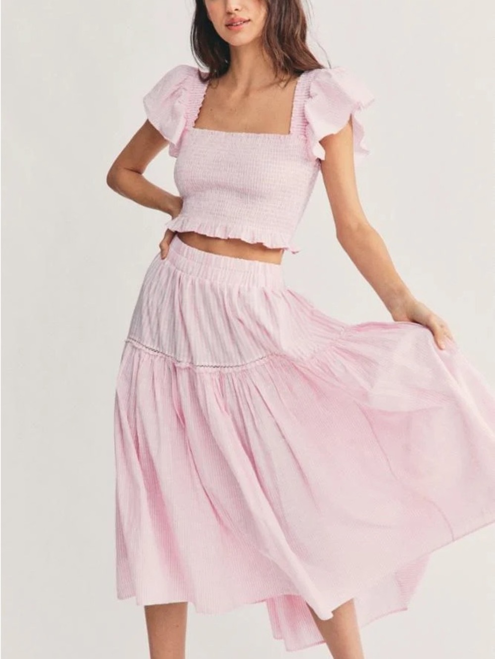 Loveshackfancy Stefana skirt - pink size large